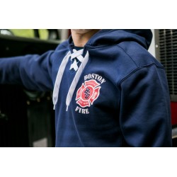 Boston Fire Football lace-up hooded sweatshirt