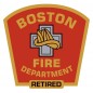 4" Window Decals Retired Boston Fire Department