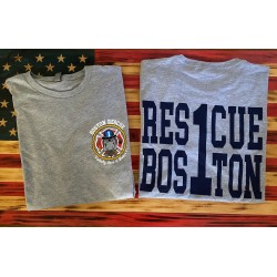 Boston Fire Rescue 1 Short-Sleeve Tee - Heather Gray