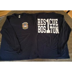 Boston Fire Rescue 1 Long-Sleeve Tee – Navy Blue