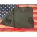 BFD Badge & Flag - Military Green Moisture Wicking Short-Sleeve Tee’s