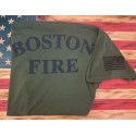 BFD Badge & Flag - Military Green Moisture Wicking Short-Sleeve Tee’s