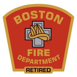 4" Window Decals Retired Boston Fire Department