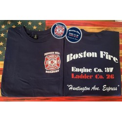 COMBO: Coin / BFD Engine 37 & Ladder 26 First Due To Fenway Park Shirt