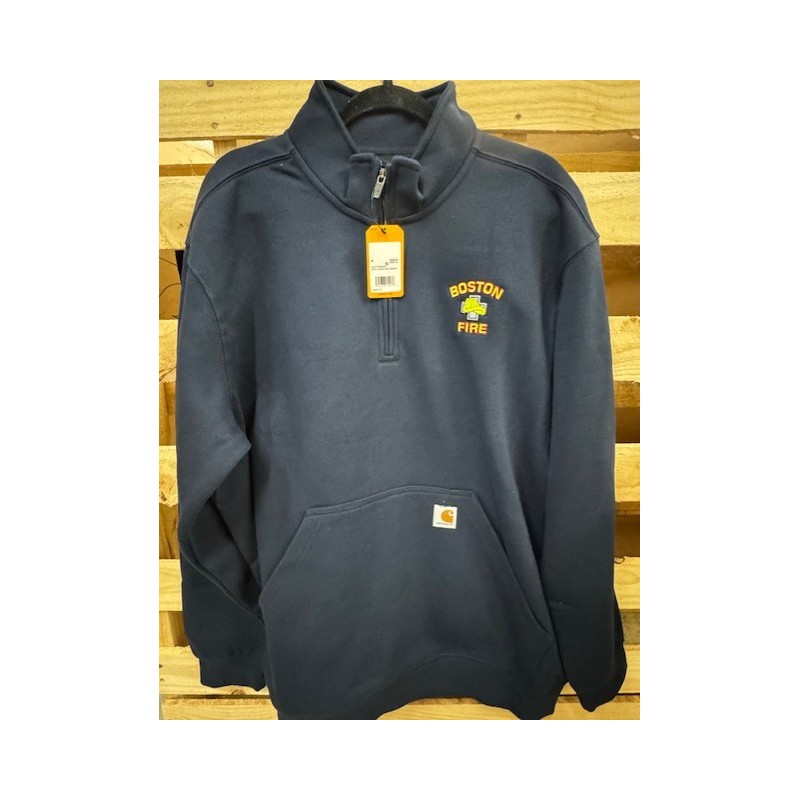 Boston Fire Carhartt 1/4-Zip Sweatshirt - New Navy