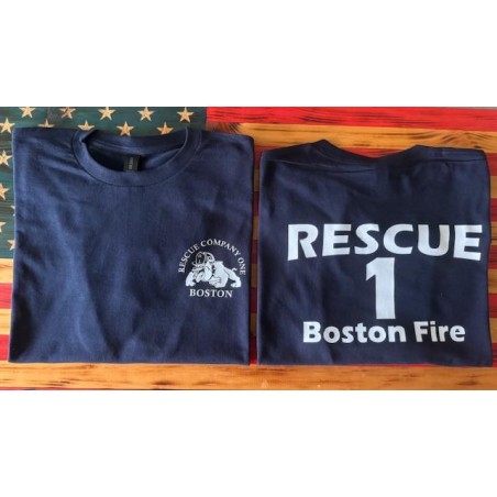 Boston Fire Rescue 1 Bulldog Short Sleeve Tees