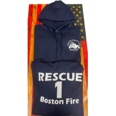 Boston Rescue 1 Bulldog Hooded Sweatshirts