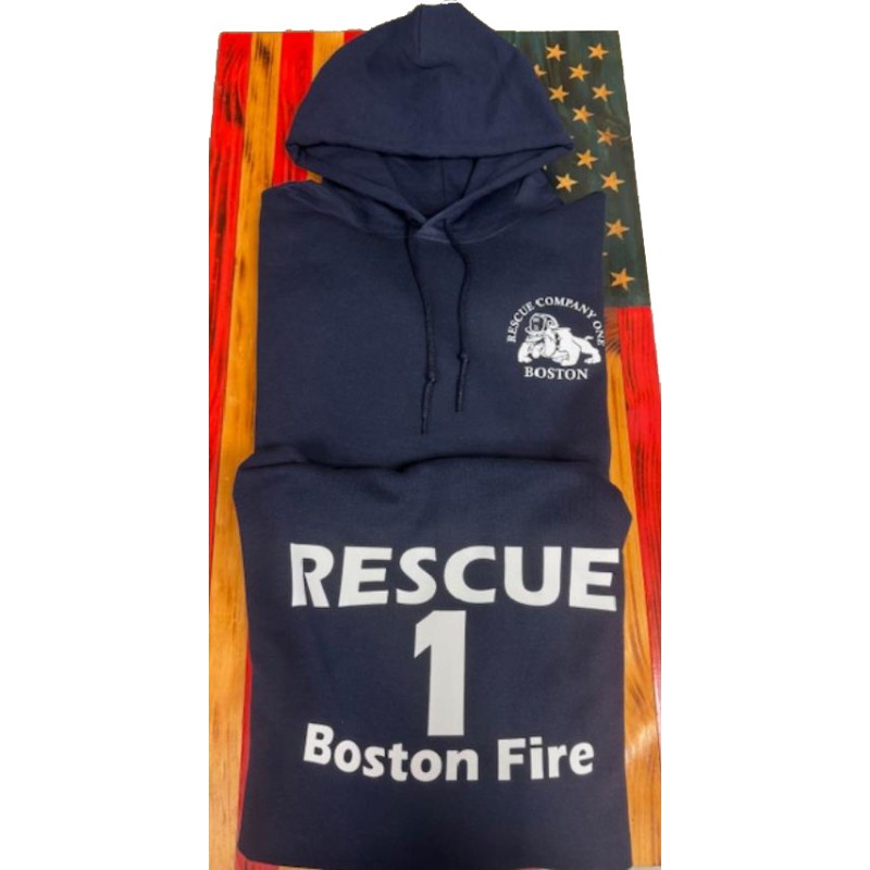 Boston Rescue 1 Bulldog Hooded Sweatshirts Boston Rescue 1 Bulldog Hooded Sweatshirts