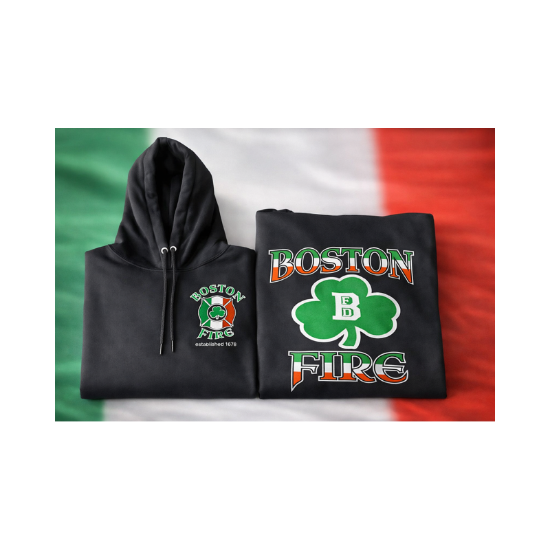 Boston Fire Irish Hoodies Navy or Black Boston Fire Irish Hoodies Navy or Black