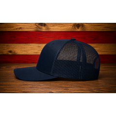 BFD Logo Embroidered All Navy Truckers Caps