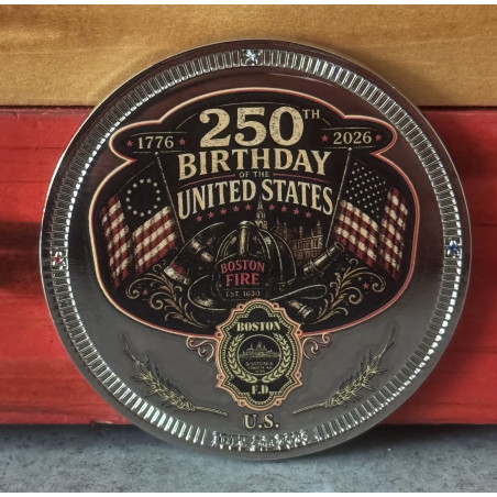 Boston Fire Department – USA 250th Anniversary Challenge Coin