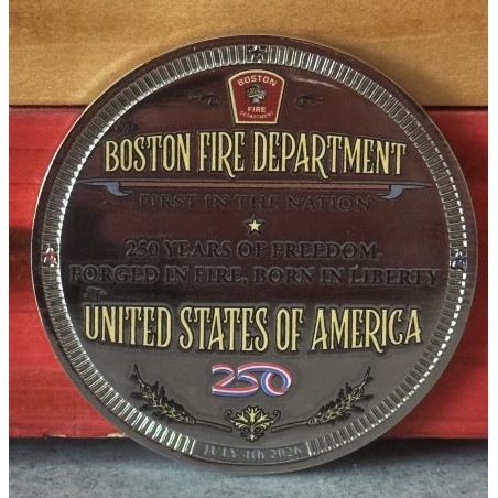 Boston Fire Department – USA 250th Anniversary Challenge Coin