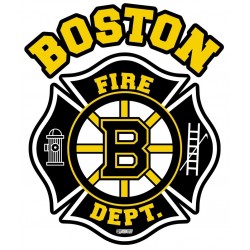 4" Window Decals Boston Fire Hockey