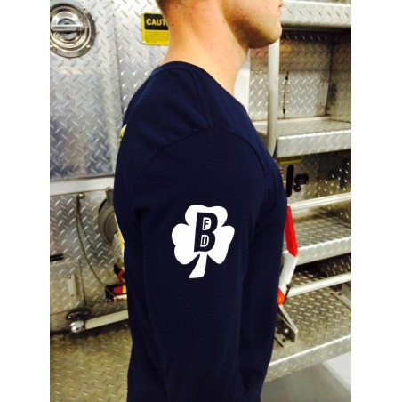 Boston Fire Irish Flag + Shamrock - Short Sleeve T-Shirt