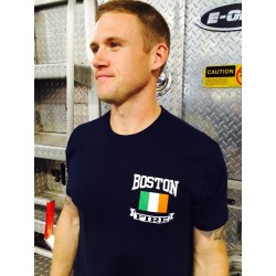 Boston Fire Irish Flag + Shamrock - Short Sleeve T-Shirt