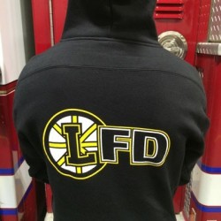 Lowell Fire - Old Style Lace Up Hooded Sweatshirt - Hockey