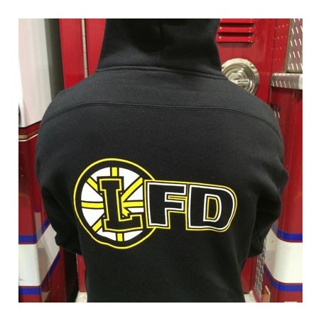 Lowell Fire - Old Style Lace Up Hooded Sweatshirt - Hockey