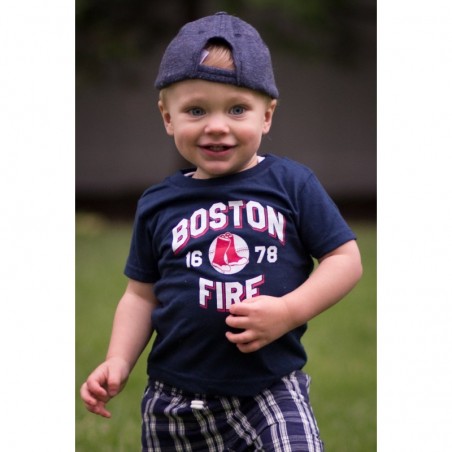 Boston Fire 1678 Baseball Navy Blue Tee’s