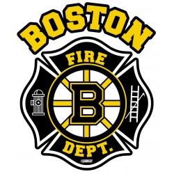 2" Helmet Decals Boston Fire Hockey