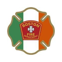 2" Helmet Decals Boston Fire Department - Irish